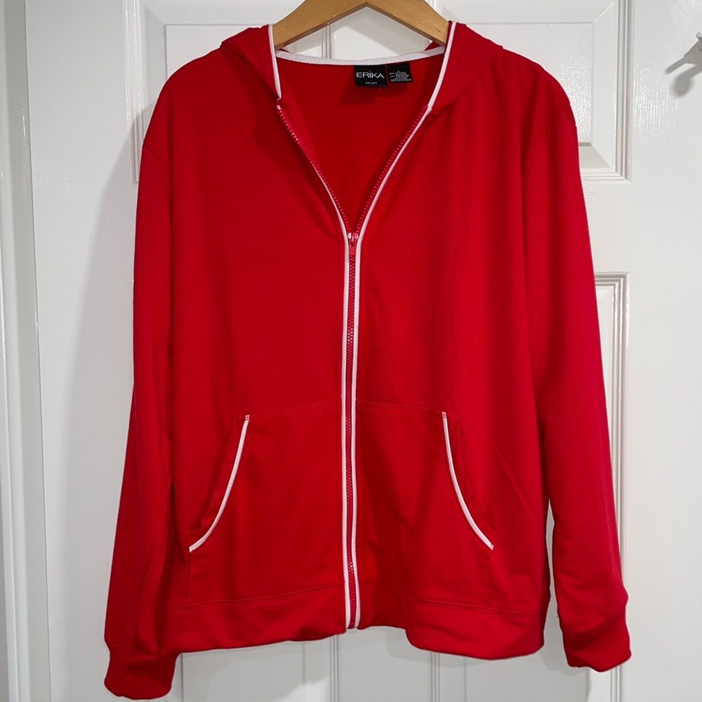 Erika Sport Red Active Hoodie Women’s Large EUC